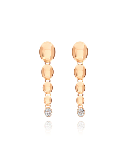 [OS27-538]  Nanis - Nuvolette Earrings in Pink Gold with Diamonds