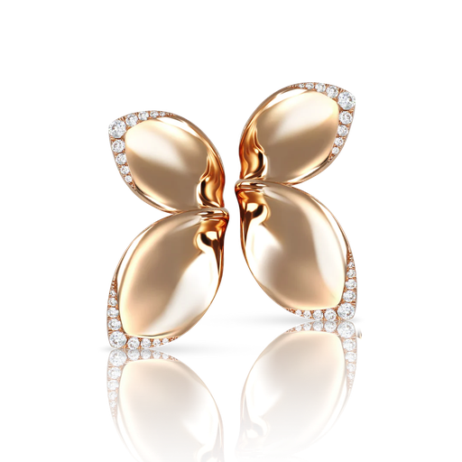 [16450R]  Pasquale Bruni - Secret Garden Earrings in Pink Gold with Diamonds