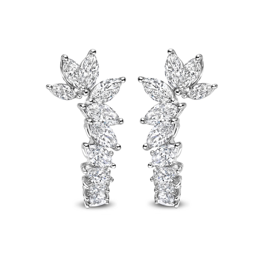 [JBS-SAD-K1594]  JBS - Whitegold earrings with marquise