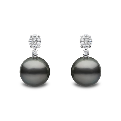 [EX258257-IHY]  Yoko London - Whitegold earring with diamonds and pearls