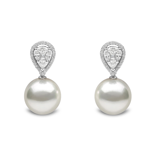 [Q2338EARR-DXZ]  Yoko London - Whitegold earring with diamonds and pearls