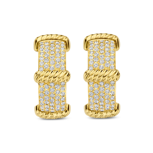 [1PE0031608/2]  Damaso - Yellow gold earrings with diamonds