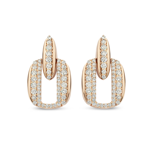 [1PE0271287/1]  Damaso - Pink gold earrings with diamonds