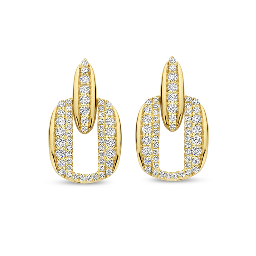 [1PE0271287/2]  Damaso - Yellow gold earrings with diamonds