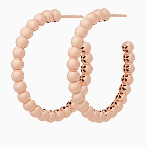 [7OR4827]  Bron - Lux Hoop Earrings in Pink Gold