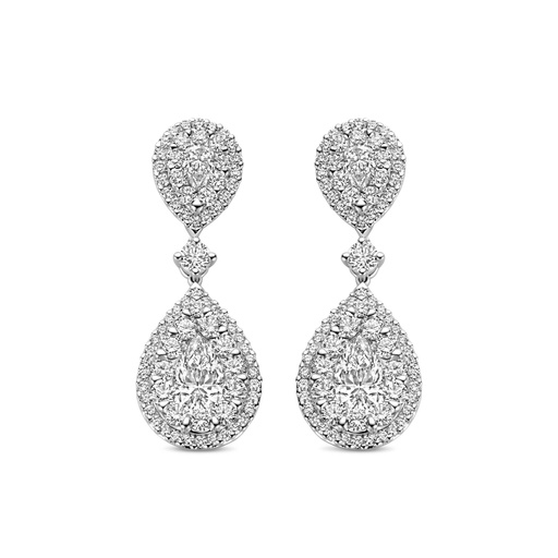 [JBS-DG-12211*S]  JBS - Whitegold earrings with diamonds