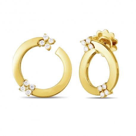[ADR888EA2037]  Roberto Coin - Love in Verona Earrings with Diamonds