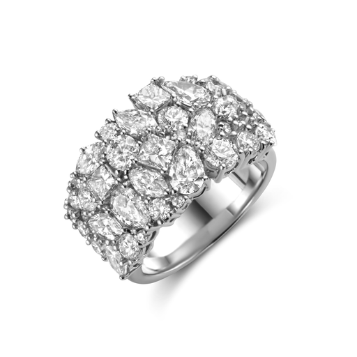  JBS - Ring with Princess, Marquise, Pear shape