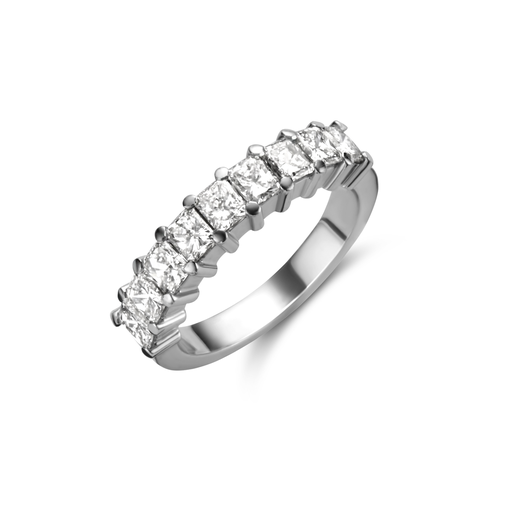  JBS - wedding band white gold set radiant