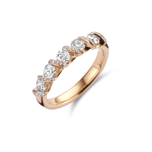  JBS - ring pink gold set
