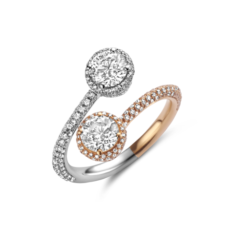  JBS - Ring gold white gold toi & moi