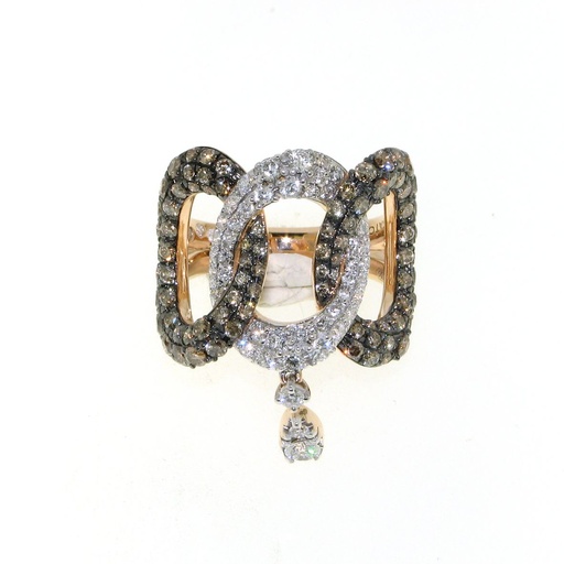  Casato - Ring pink gold brown + bril.