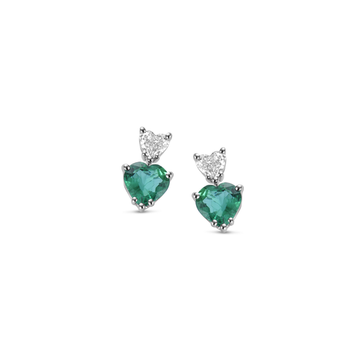 [JBS-DG-10288/2*SSM]  JBS - Earrings emerald & diamond