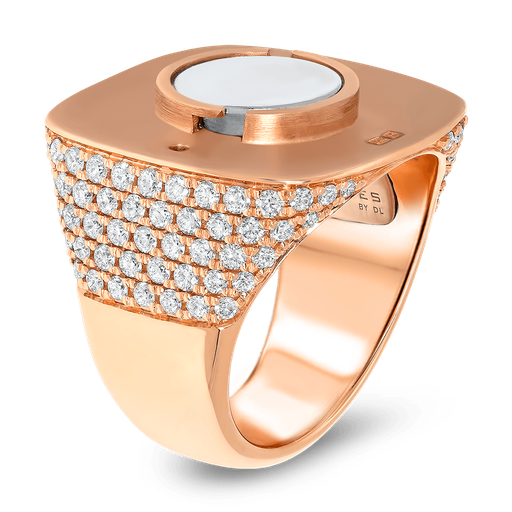 [87571.202.00]  Choices - ring 1818 classic pink gold half set with diamonds