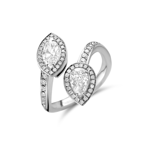 [JBS-HK-312.1019.45.4]  JBS - Ring with marquise, pear, brilliants