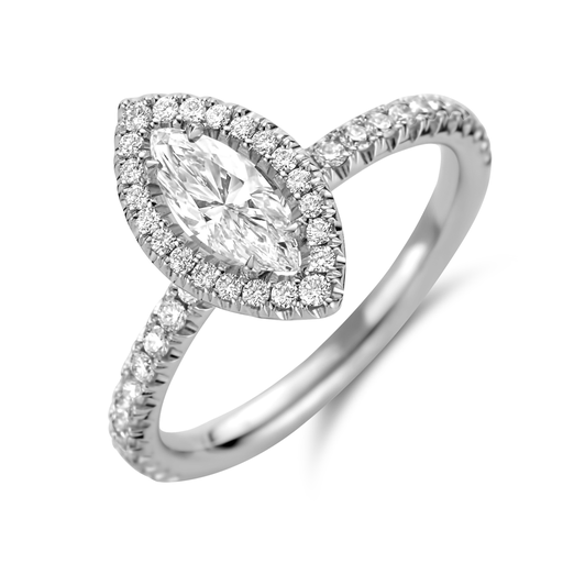 [JBS-MB-1/712]  JBS - Solitaire Wedfit White Gold set with Brilliant