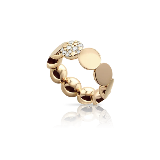 [16196R]  Pasquale Bruni - Luce Full Moon Ring in Pink Gold with Diamonds