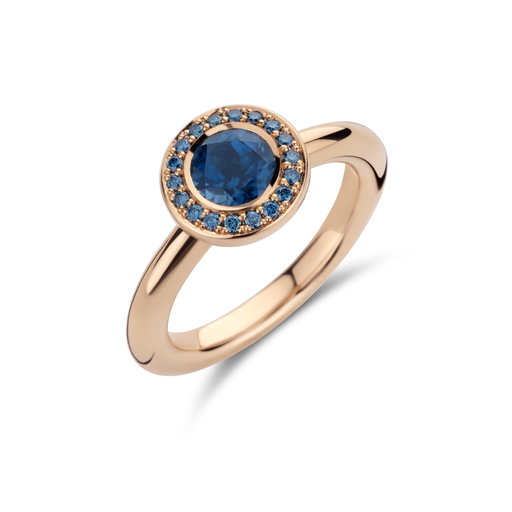 [8RR4873TLIBR]  Bron - Sushi Ring with London Blue Topaze