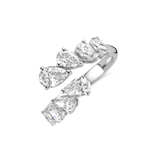 [JBS-DG-10844*S]  JBS - Ring with Pear Shaped Cut Diamonds