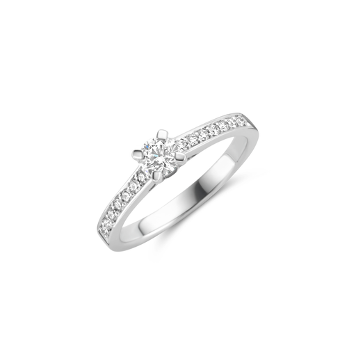 [JBS-MB-0/2914]  JBS - Whitegold solitaire with diamonds