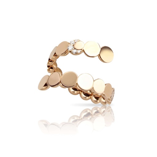 [16178R]  Pasquale Bruni - Luce Contrarié Ring in Pink Gold with Diamonds.