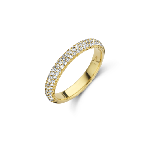 [JBS-MB-9/0481]  JBS - Yellow gold pavé ring with diamonds