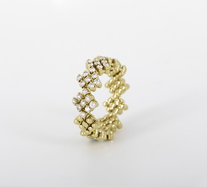 [RMS FL H2 YG WD]  Serafino Consoli - Serafino Consoli Brevetto multisize flower ring