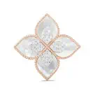 [ADV888RI1838_02]  Roberto Coin - Princess Flower ring in Pink Gold with MOP & Diamonds