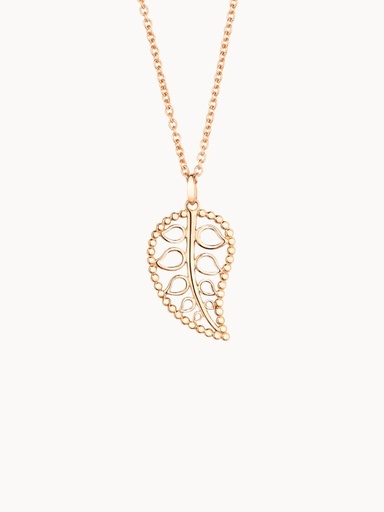 [P-IND-Leaf-l-rg]  Tamara Comolli - Pendant India golden Leaf large