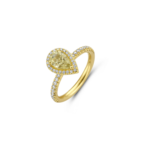 [JBS-MB-FD2/2046]  JBS - Yellow gold solitaire with diamonds