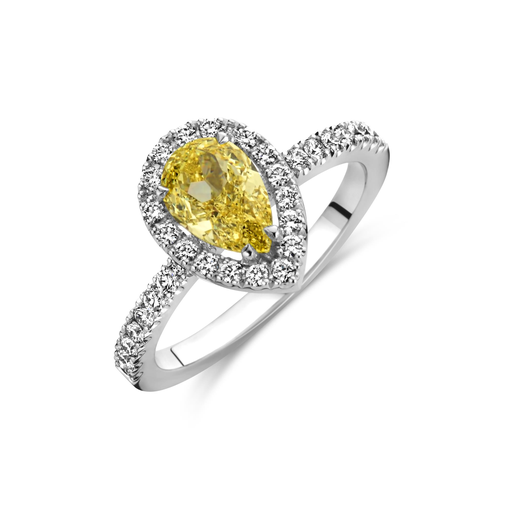 [JBS-MB-FD2/3448]  JBS - Whitegold solitaire with diamonds