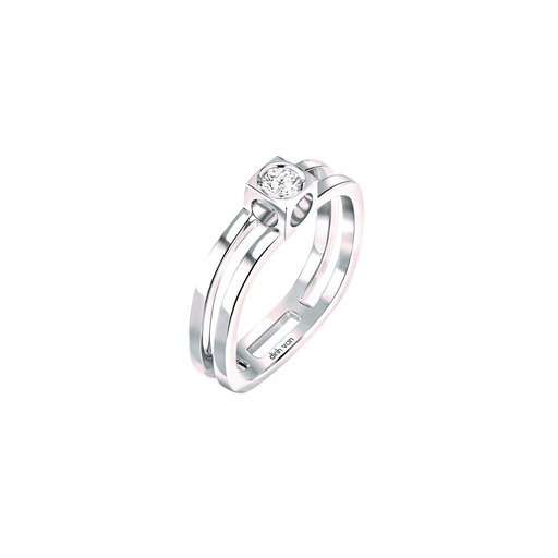[208902]  Dinh Van - Le Cube Diamant large ring