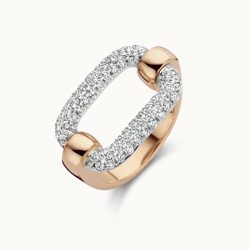 [SA915]  Antonellis - Amalfi Ring in Pink Gold with White Diamonds