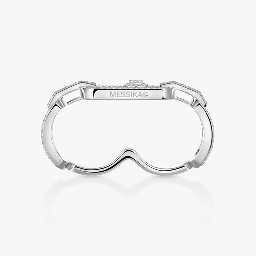 [13185]  Messika - So Move 2 Finger Diamond Pavé Ring