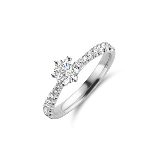 [JBS-MB-FD4/1818]  JBS - Whitegold solitaire with diamonds