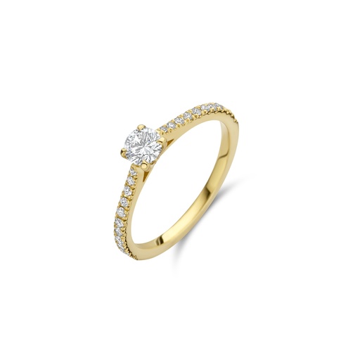 [JBS-MB-FD4/1297]  JBS - Yellow gold solitaire with diamonds