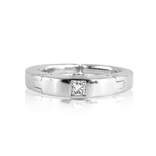 [SLV-03-RW]  Adolfo Courrier - StudioLOVE Ring in White Gold with Diamonds