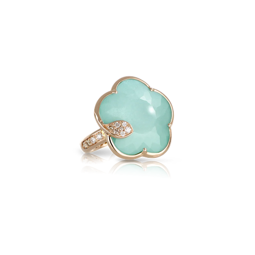 [16623R]  Pasquale Bruni - Limited Edition Ring in Pink Gold with Turquoise and White Moonstone and Diamonds