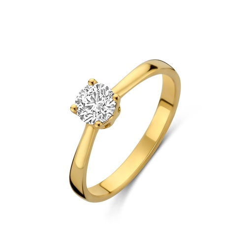 [JBS-MB-FD4/3033]  JBS - Yellow gold solitaire ring with diamond