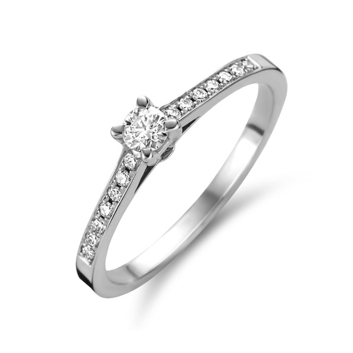 [JBS-MB-FD4/0607]  JBS - Whitegold solitaire with diamonds